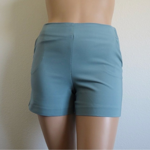MAURICES Jeans Trouser Casual Shorts Teal Blue Plus Size 13/14 NWT - Picture 2 of 3